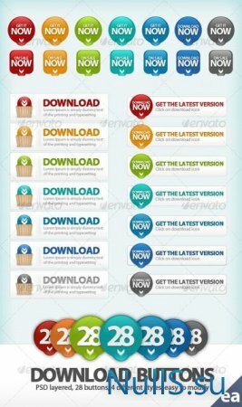 GraphicRiver 28 Download Buttons