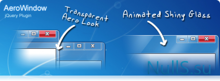 POPUP окна в стиле Windows Aero для сайта