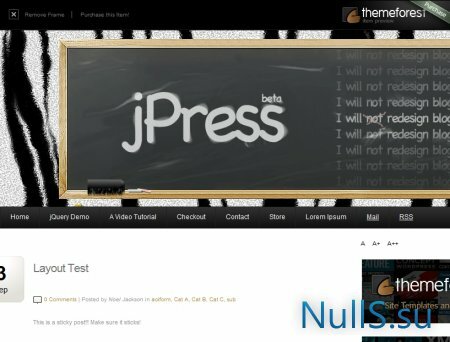 Шаблон jPress 1.0 от ThemeForest для Word Press