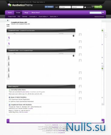Шаюблон Aesthetica Purple для VBulletin 4.1.5 от Completevb